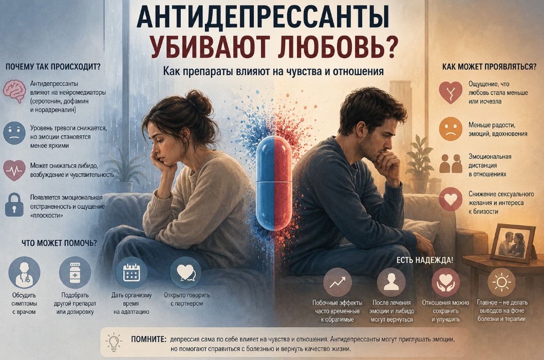 Антидепрессанты убивают любовь?