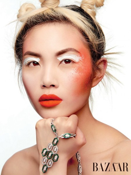 Мода: фотосессия с ярким визажем Грейс Чен для Harper’s Bazaar. Фото