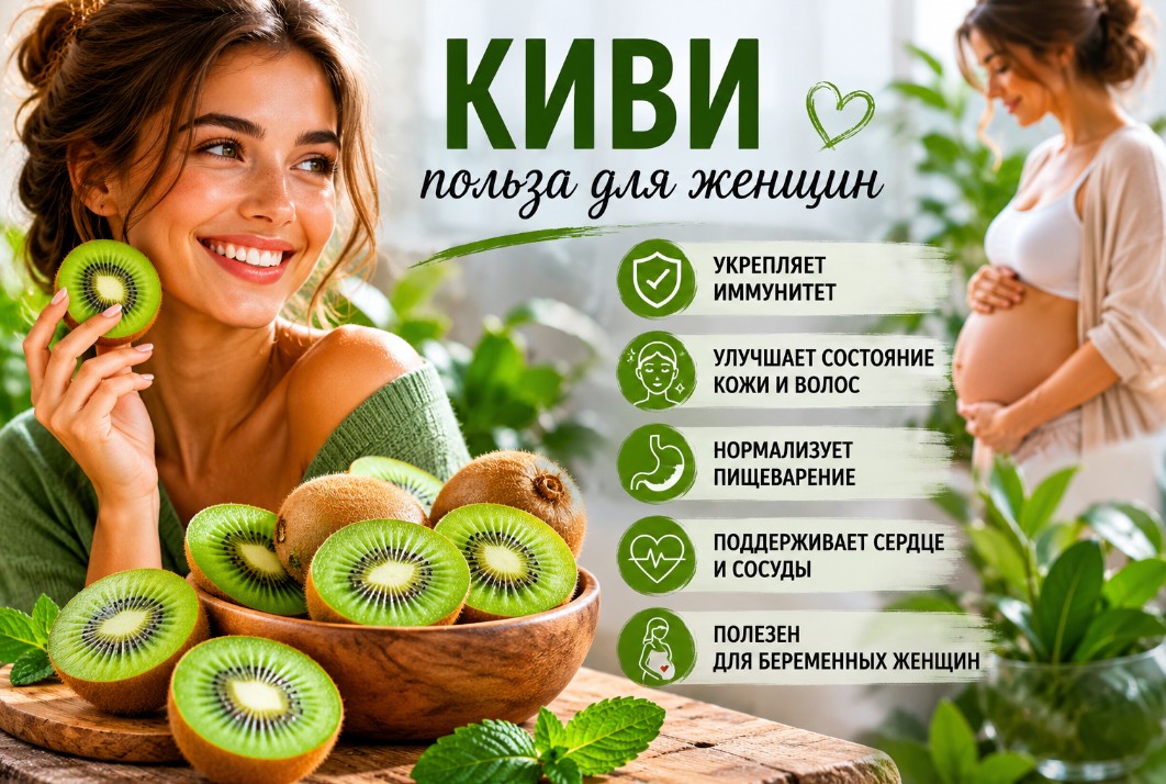 Киви: польза для женщин, беременных и влияние на здоровье
