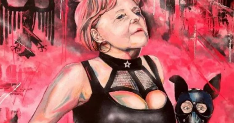 Меркель в образе БДСМ: немецкий ночной клуб очень своеобразно зарабатывает деньги