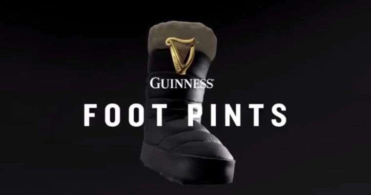 След в форме бокала пива: новые ботинки от Guinness