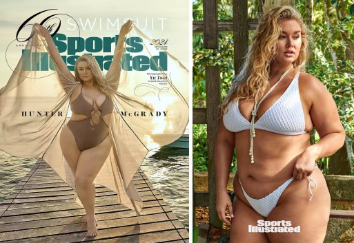 Plus size-модель Хантер Макгрэди появилась на обложке спортивного журнала