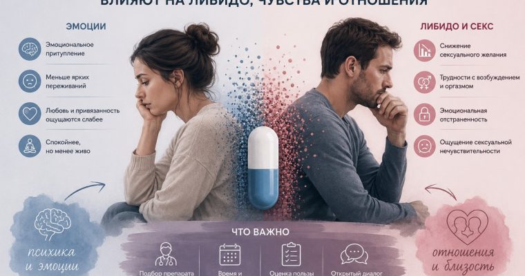Как антидепрессанты влияют на либидо, чувства и отношения