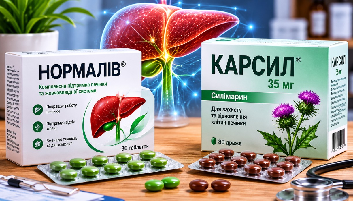Нормалів чи Карсил: що краще для печінки
