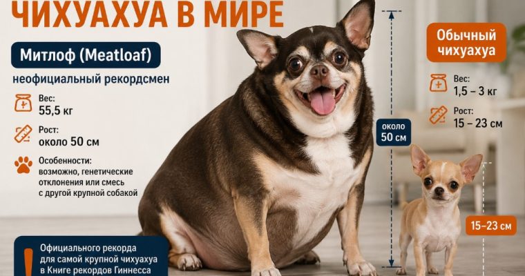 Самый большой чихуахуа в мире удивил поклонников породы