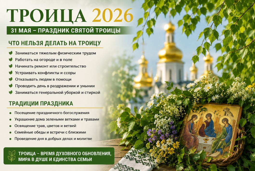 Троица 2026: что нельзя делать в праздник и почему это важно