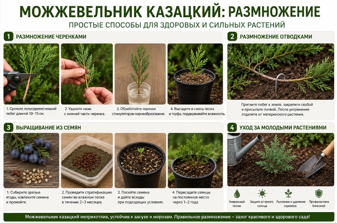 Можжевельник казацкий: размножение и уход без ошибок