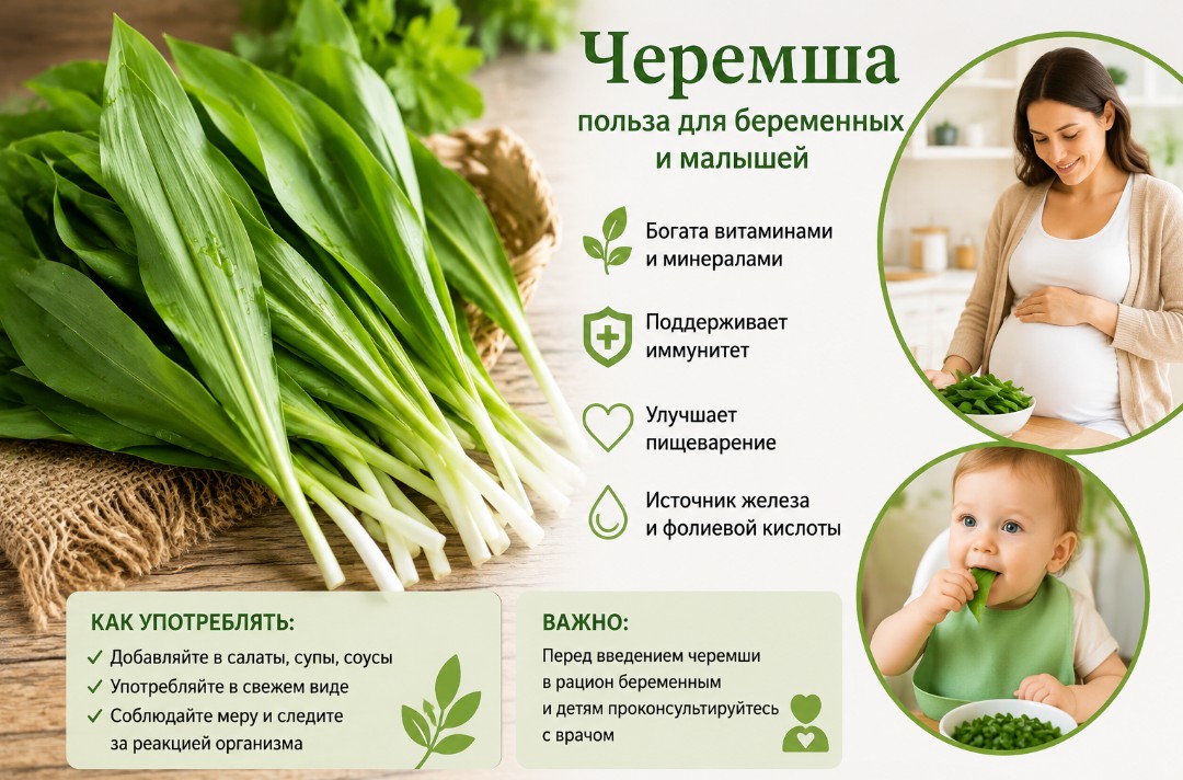 Черемша для беременных и малышей: польза и меры предосторожности