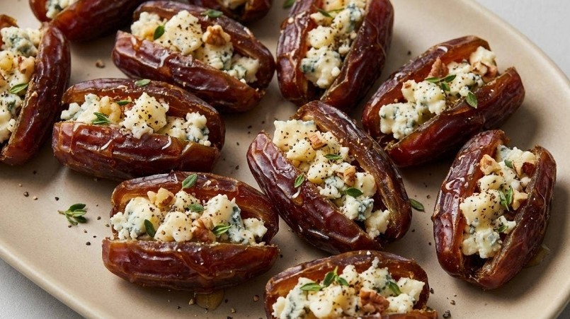Финики с дорблю, мёдом и розмарином: рецепт горячей закуски